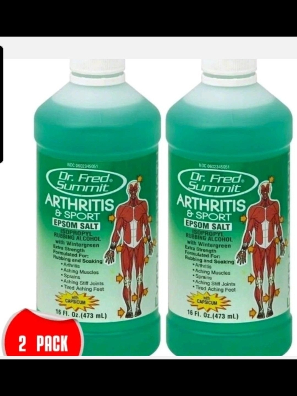 Arthritis & Sport Epsom Salt Soak - Green (2 Pack)
